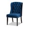 Baxton Studio Lamont Modern Transitional Navy Blue Velvet and Dark Brown Finished Wood Wingback Dining Chair 176-10963-Zoro - alternate 1